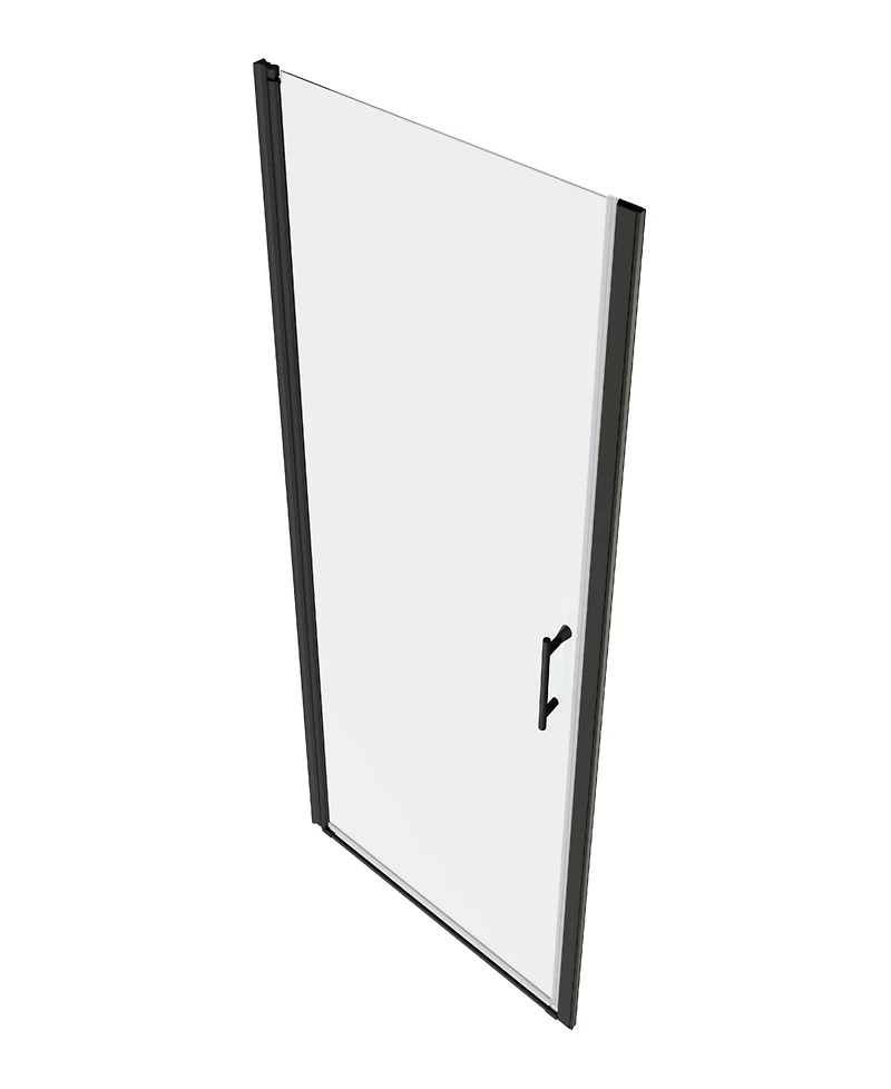 1 3/8" adjustment, universal pivot shower door, open outside, with 1/4" tempered glass