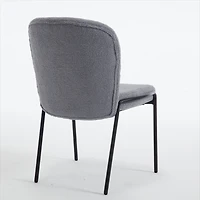Streamdale Furniture iron foot dining chair, no armrest, high back, suitable for dining room, living room, balcony, set of 2