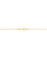 Italian Gold Polished Rectangular 17" Lariat Necklace in 14k Gold