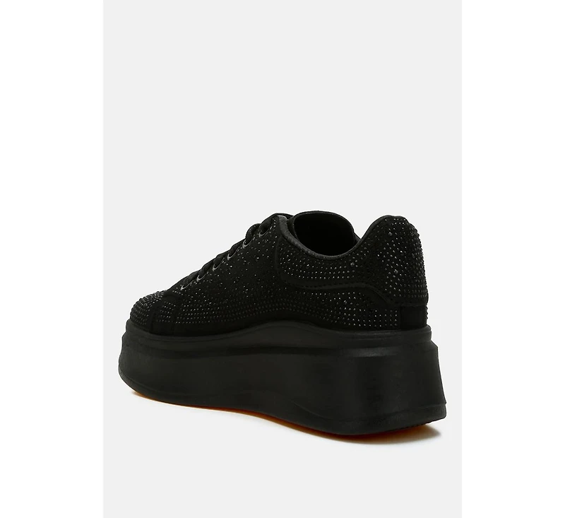 London Rag Jitter Bug Rhinestones Embellished Chunky Sneakers