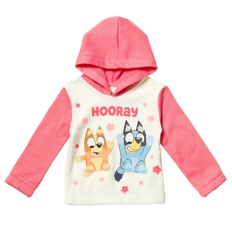 Bluey Girls Pullover Hoodie and Fleece Pants Outfit Set