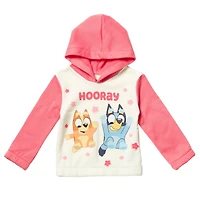 Bluey Girls Pullover Hoodie and Fleece Pants Outfit Set