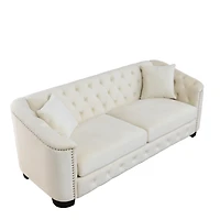 Streamdale Furniture 3-seater + 3-seater Combination sofa.Velvet beige