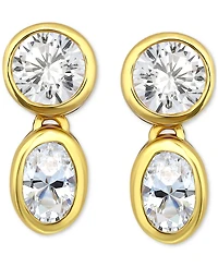 Giani Bernini Cubic Zirconia Octagon & Square Drop Earrings 18k Gold-Plated Sterling Silver, Created for Macy's