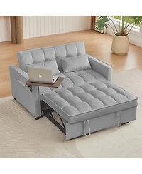 Streamdale Furniture Grey Velvet Loveseat Sofa Bed