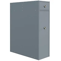 Bathroom Floor Organizer Free Standing Space Saving Narrow Storage Cabinet Bath Toilet Paper Holder with Drawers, Gray