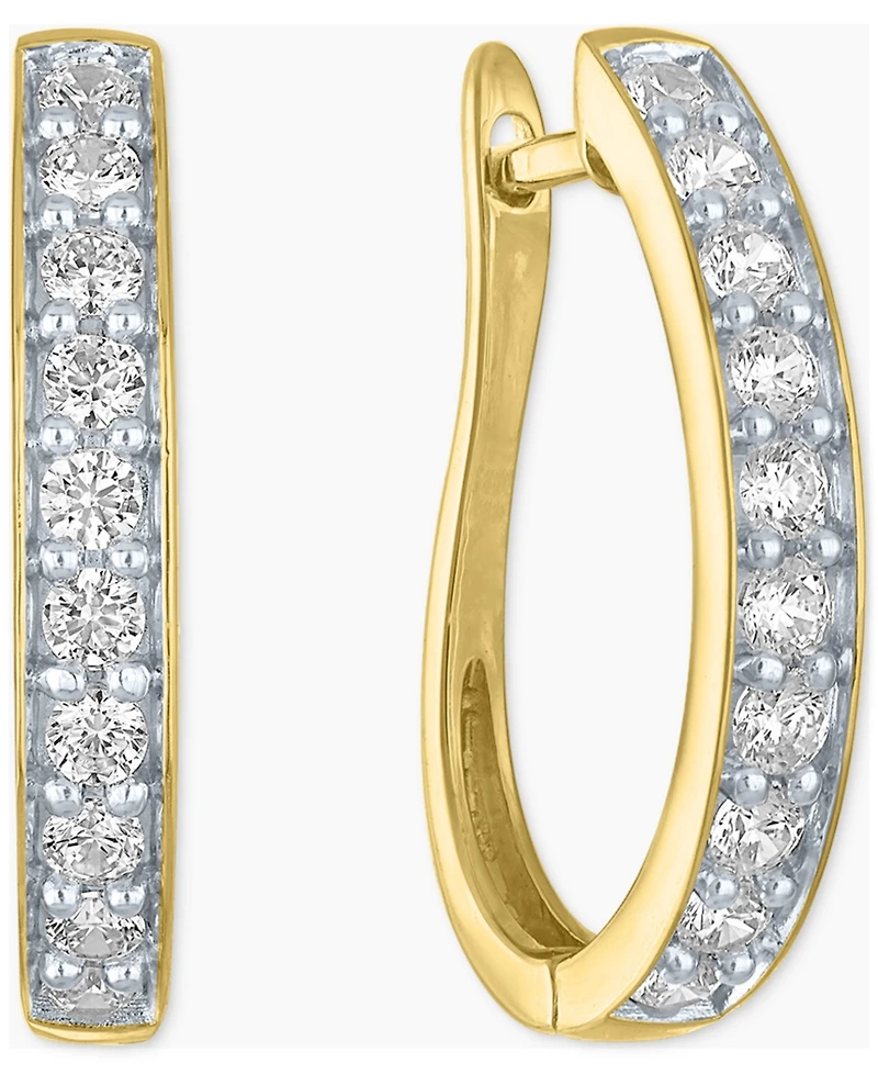 Forever Grown Diamonds Lab-Grown Diamond Hoop Earrings (1 ct. t.w.) Sterling Silver or 14k Gold-Plated
