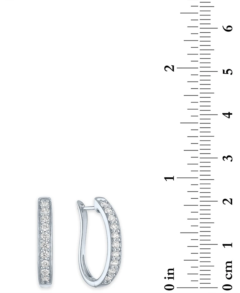 Forever Grown Diamonds Lab-Grown Diamond Hoop Earrings (1/2 ct. t.w.) in Sterling Silver or 14k Gold-Plated Sterling Silver