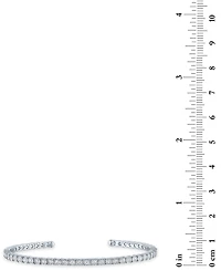 Forever Grown Diamonds Lab-Grown Diamond Flexible Cuff Bangle Bracelet (1/2 ct. t.w.) in Sterling Silver