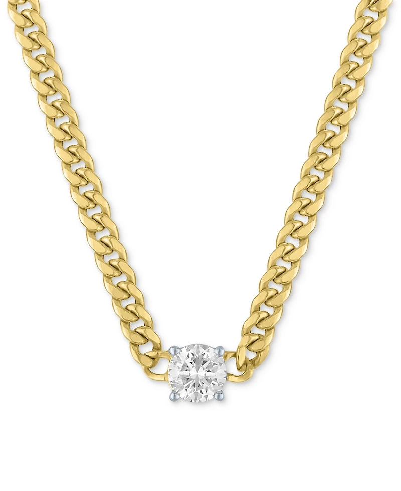 Forever Grown Diamonds Lab-Grown Diamond Necklace (1/2 ct. t.w.) in 14k Gold-Plated Sterling Silver