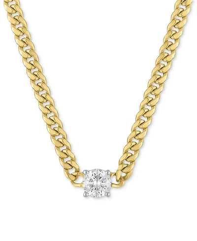 Forever Grown Diamonds Lab-Grown Diamond Necklace (1/2 ct. t.w.) in 14k Gold-Plated Sterling Silver