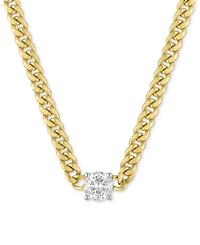 Forever Grown Diamonds Lab-Grown Diamond Necklace (1/2 ct. t.w.) in 14k Gold-Plated Sterling Silver