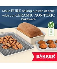 Bakken 8-Piece Stackable Bakeware Set - Ceramic Non-Stick Coating, Baking Sheets, Assorted Pans, Ptfe, Pfoa & Pfos Free