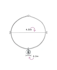 Bling Jewelry Initial Circle Disc Anklet