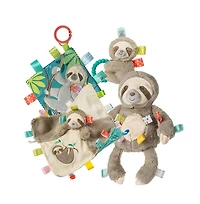 Mary Meyer Taggies Sensory Stuffed Animal Soft Rattle with Teether Ring, Molasses Sloth