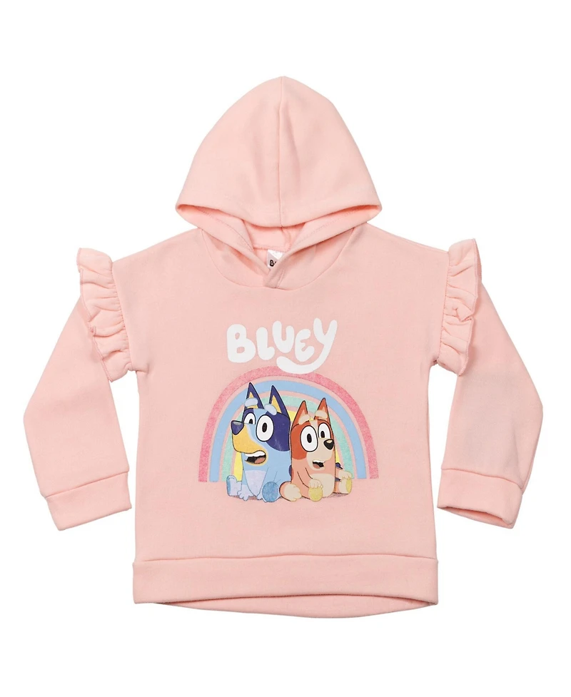 Bluey Girls Fleece Hoodie and Leggings Outfit Set