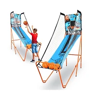 SereneLife Single Shot Basketball Arcade Game with Led Scoreboard and 3 Mini Basketballs
