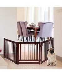 24 Inch Configurable Folding 3 Panel Wood Dog Fence