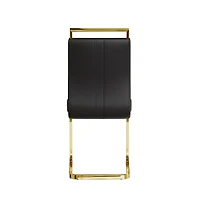 Streamdale Furniture 51 inch Glass Dining Table Set for 4, Dining Table & Chair Sets with Golden Plating Legs for Kitchen, Modern Rectangle Tempered G