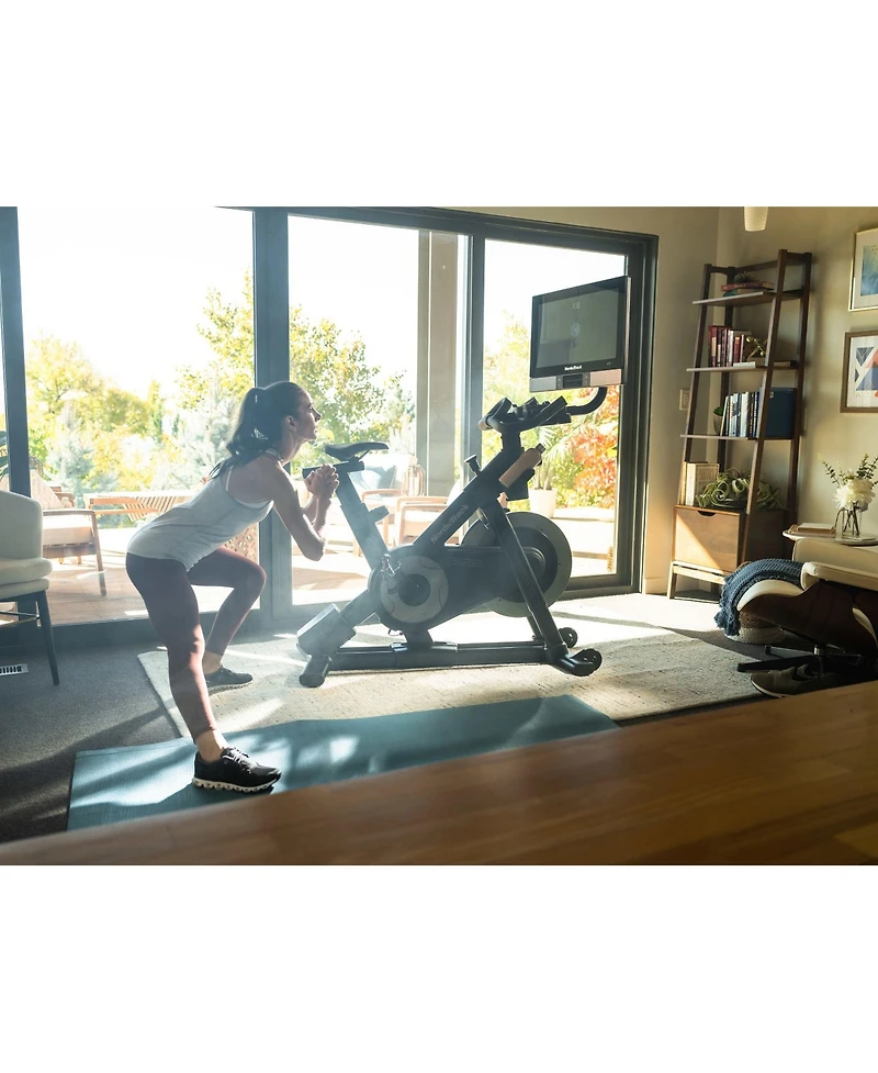 NordicTrack Commercial Series S22i iFIT-enabled Indoor Exercise Bike with 22 inch Pivoting Touchscreen and Incline/Decline Functionality