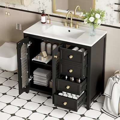 Streamdale 36" Vanity with Soft-Close Storage