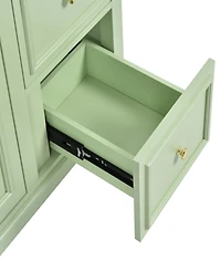 30-inch bathroom vanity with sink, modern elegant bathroom storage cabinet with 3 drawers and adjustable shelves, freestanding vanity set with mirror