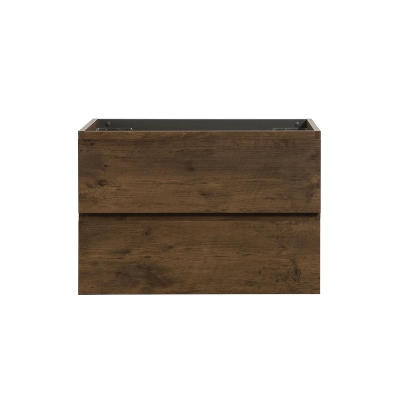 Streamdale Walnut Wall Cabinet 2 Drawers, Pre-Assembled