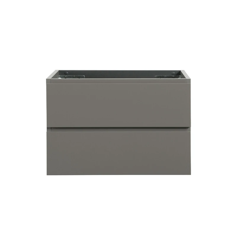 Streamdale Gray Wall Cabinet with Two Drawers, Pre-Assembled