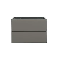 Streamdale Gray Wall Cabinet with Two Drawers, Pre-Assembled