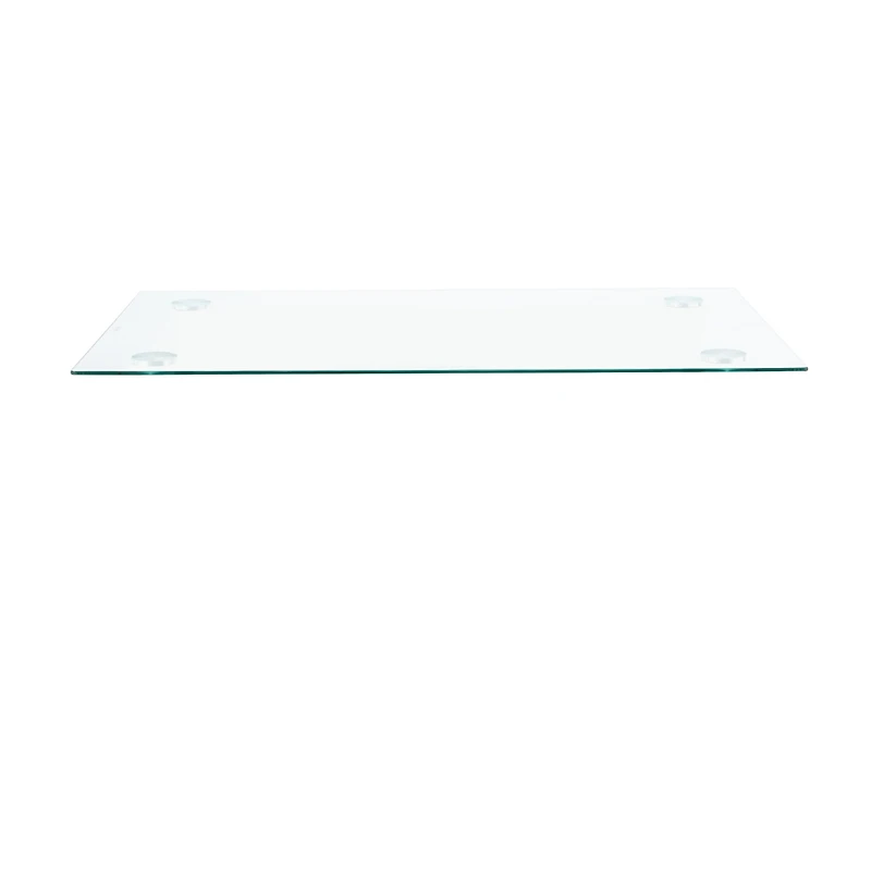 Simplie Fun Elegant Rectangular Glass Table: Modern Minimalism, Easy Assembly
