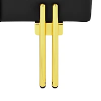 22 inches Anti-scratch Leather Storage Ottoman, Pet Friendly Entryway Bench with Golden Stainless Steel Legs