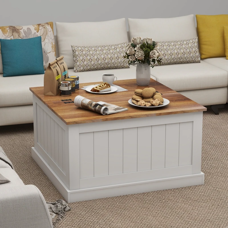 Streamdale Farmhouse Coffee Table with Lift Top and Storage