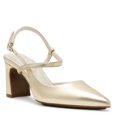 Anne Klein Women's Bliss Pointed Toe Strappy Block Heel Pumps