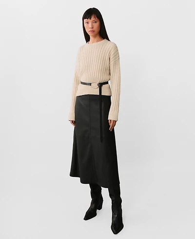 Mango Women's Herringbone Knitted Sweater
