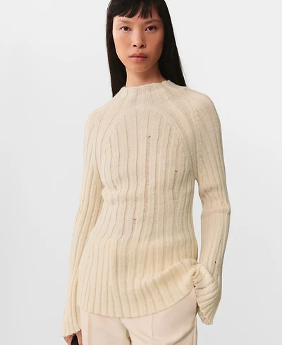 Mango Women's Ribbed Knitted Sweater