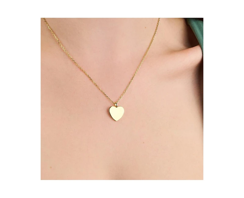 Lev Heart Pendant Charm Necklace in 14K Gold-Plated Sterling Silver