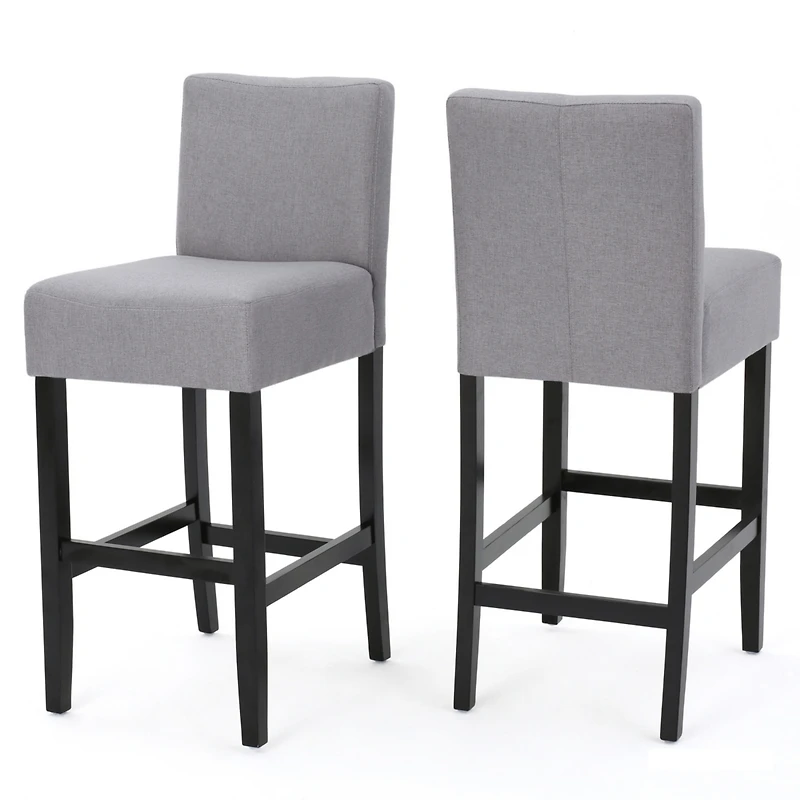 Streamdale Furniture 30-Inch Fabric Barstool With Solid Wood Frame (Set Of 2)