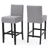 Streamdale Furniture 30-Inch Fabric Barstool With Solid Wood Frame (Set Of 2)