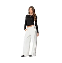 Edikted Womens Rach Sheer Boat Neck Top
