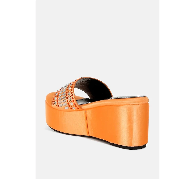 Batanga Diamante & Rhinestone Detail Stylish Flatforms