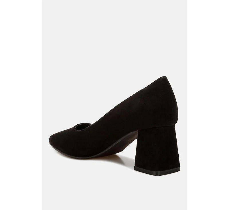 London Rag Malai Block Heel Pumps