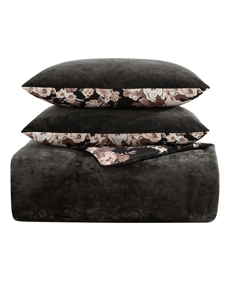 Betsey Johnson Solid Velvet -Pc. Duvet Cover Set