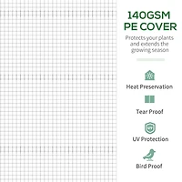 11.5' x 10' x 6.5' Walk-in Tunnel Greenhouse, Green House with Zippered Mesh Door, 7 Mesh Windows & Roll-up Sidewalls, Upgraded Gardening Plant Hot Ho