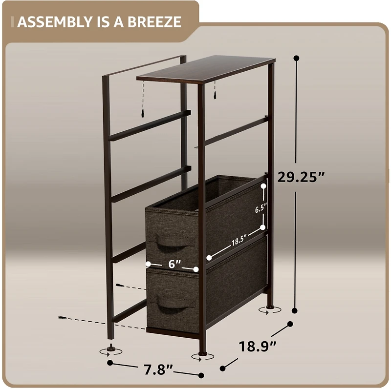 Sorbus Narrow 4 Drawers Dresser