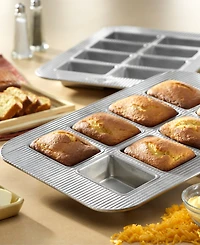 Usa Pan Non-Stick Aluminum 8-Well 15" x 11" Mini Loaf Pan