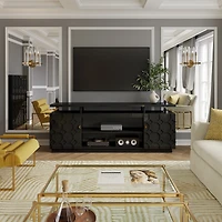 Boyel Living Elegant Multifunctional Tv Stand with Ample Storage and Innovative Design