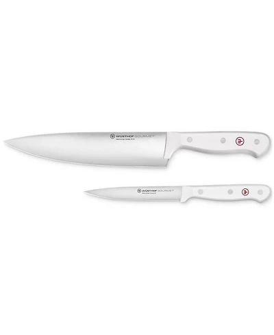 Wusthof Gourmet White 2-Piece Steel Chef's Knife Set