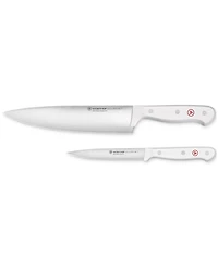 Wusthof Gourmet White 2-Piece Steel Chef's Knife Set