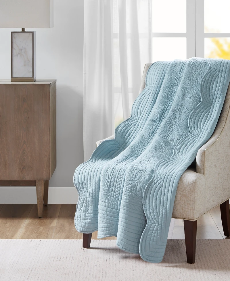 Madison Park Tuscany Scalloped-Edge Throw, 60" x 72"