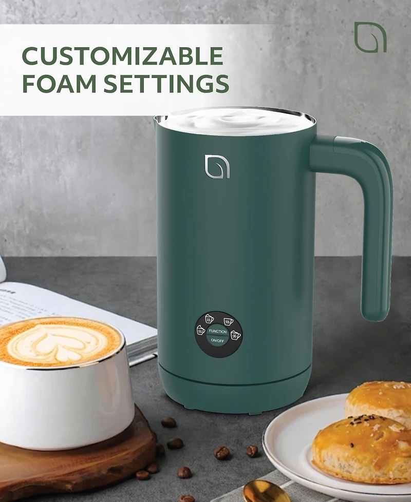 Willow Kitchen 4-in-1 Electric Milk Frother and Steamer -Barista Quality Froth Steam - Hot Cold Foam Options